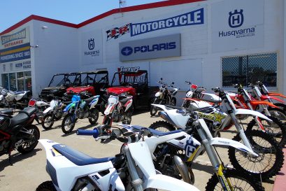 Motorcycles in front of JSR Motorcycles - JRs Motorcycles in Townsville, QLD